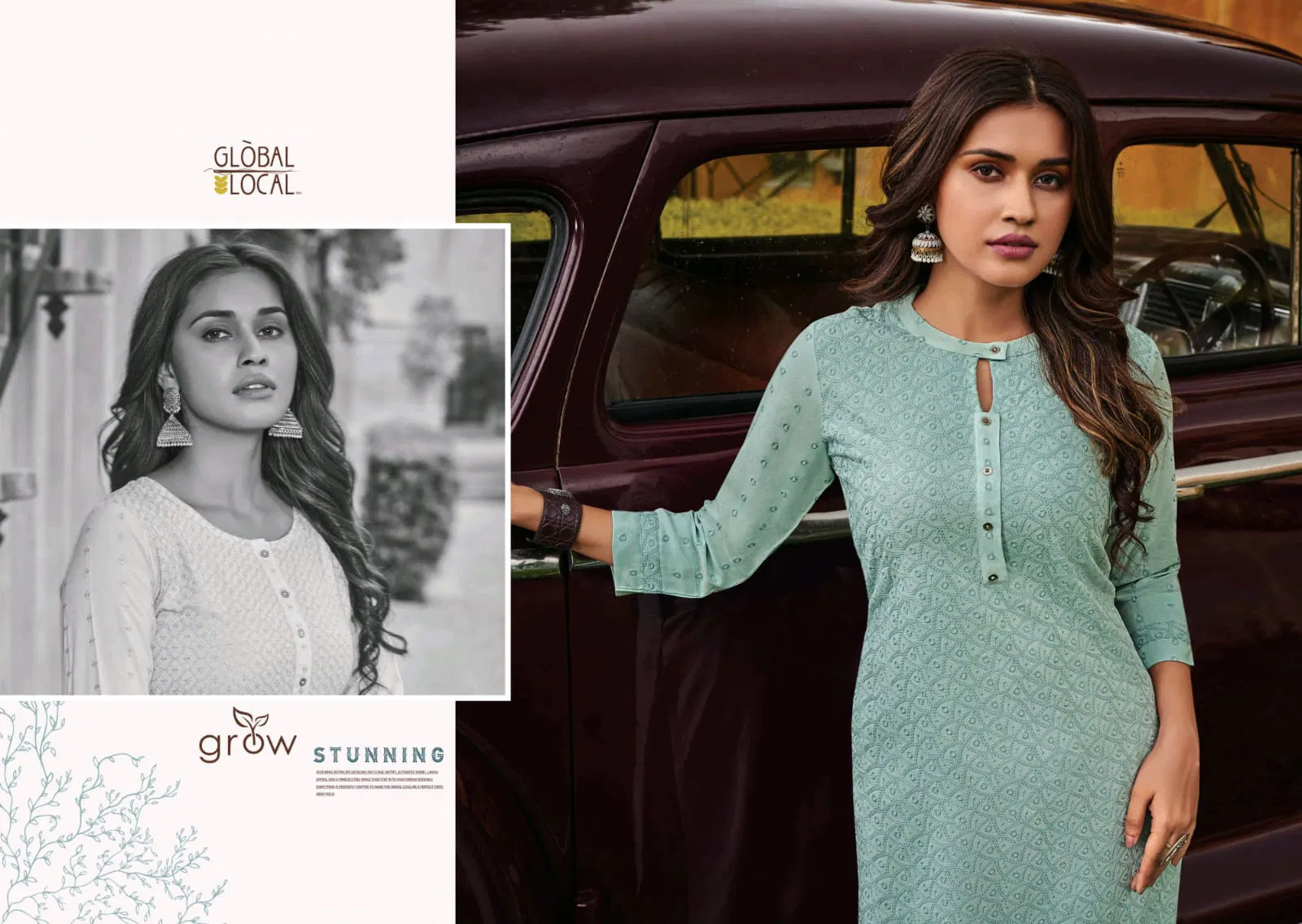 Grow By 100 Miles Rayon Chikan Lakhnavi Kurti Wholesalers In Delhi